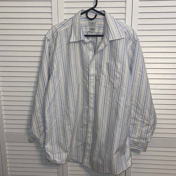 L. L. BEAN Men traditional fit Shirt button sleeve - Picture 1 of 5